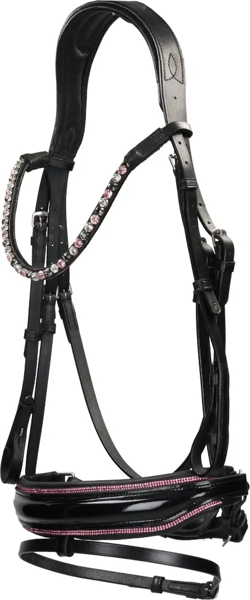 Hb Hoofdstel Hb Showtime Evalira Zwart-roze pony