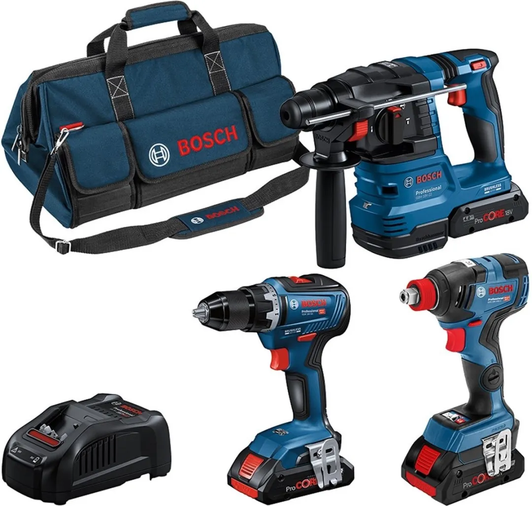 Bosch Professional Accu Combiset 3-delig 18V GSR+GDX+GBH