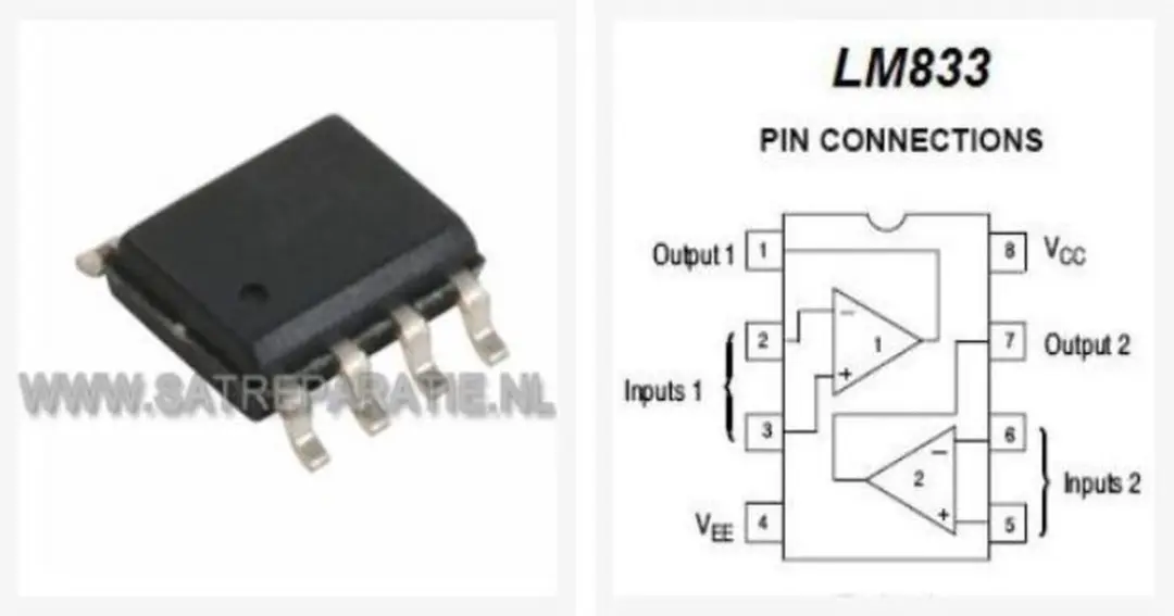 LM833 Dual High-Speed Audio Operationele versterker