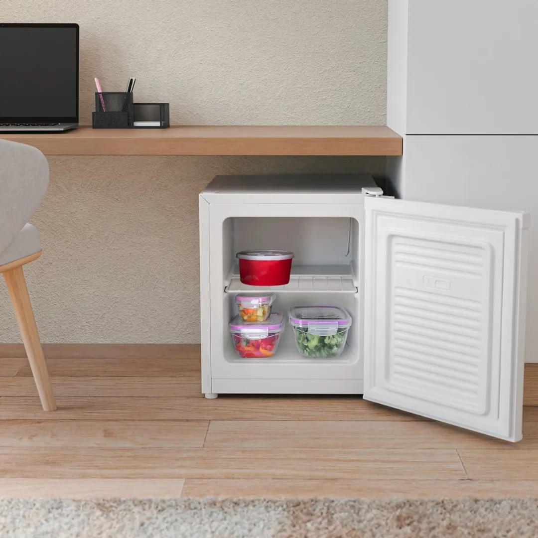 KitchenBrothers Mini Vriezer - 33L - Kleine Diepvrieskast - Vrijstaand - Compact - Wit