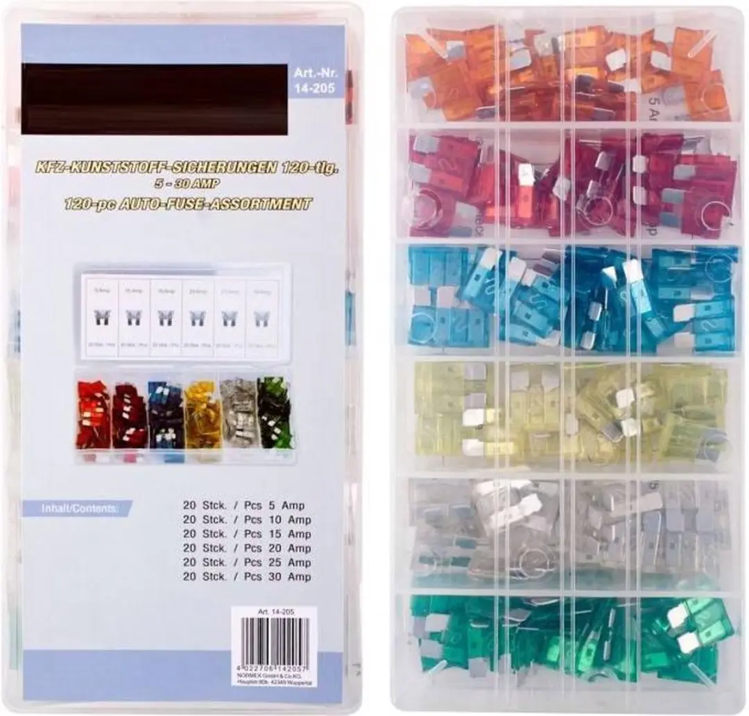 Benson Auto steekzekering set - 120 stuks - 5 tot 30 ampère - afbeelding 2 van 6