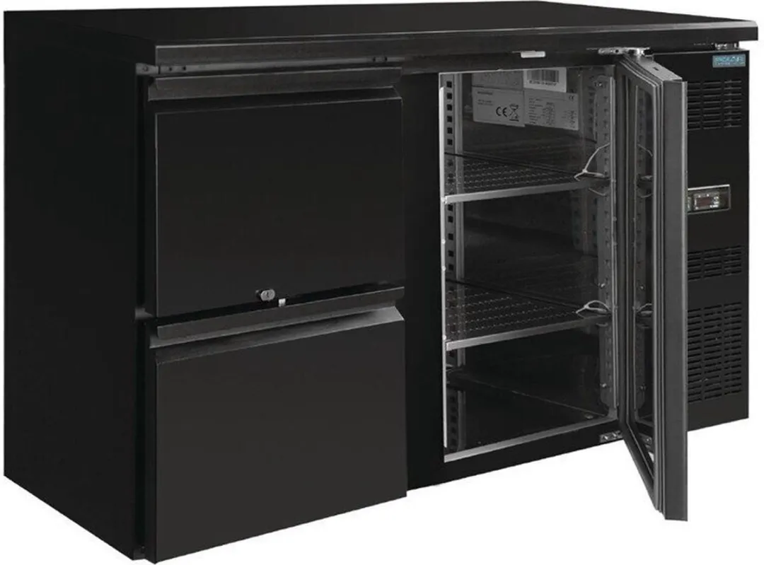 Polar GL186 Werkbank Koeling - 2 Laden - 349L - Zwart