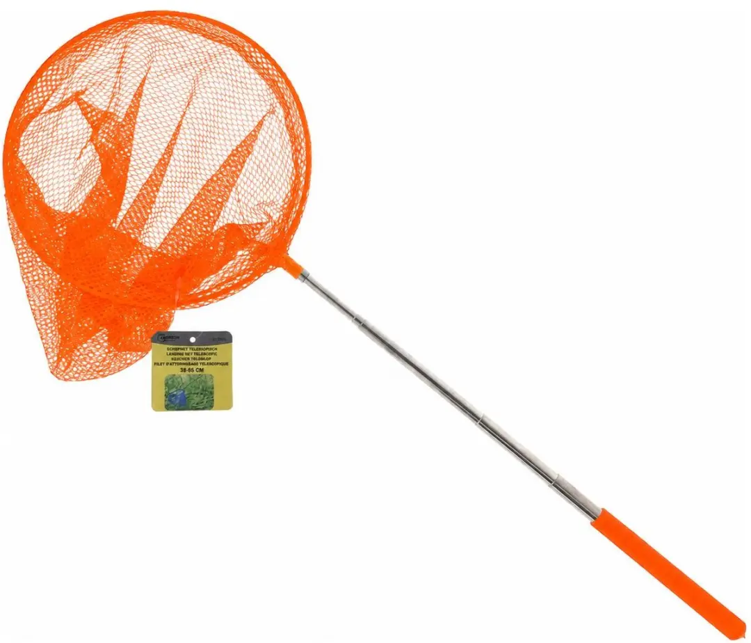 Benson Telescopisch visnet - oranje - schepnet - metaal - 38 tot 86 cm