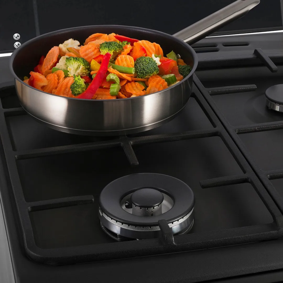 Inventum VFG6034WGZWA Vrijstaand Gasfornuis 60cm - 65L Zwart