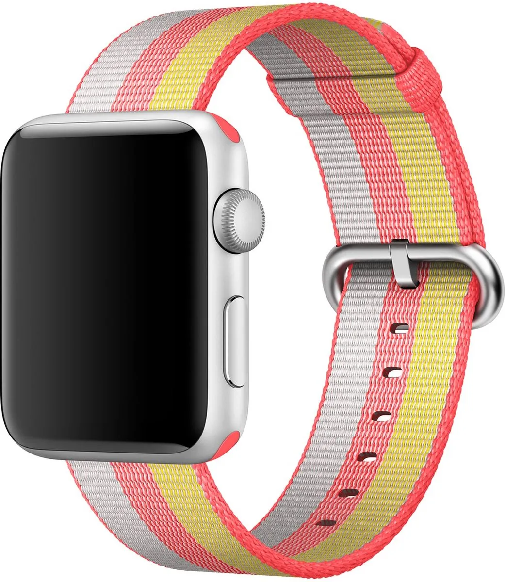 Apple Geweven Nylon Band Rood
