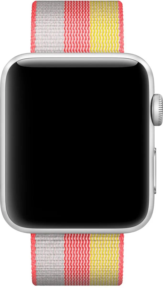 Apple Geweven Nylon Band Rood - One Size