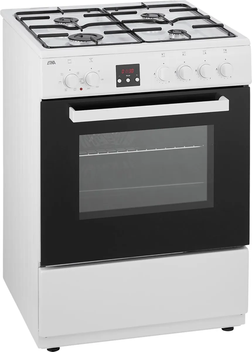 Etna Gasfornuis 60cm - 4 Kookzones - 1 Oven - 65 Liter