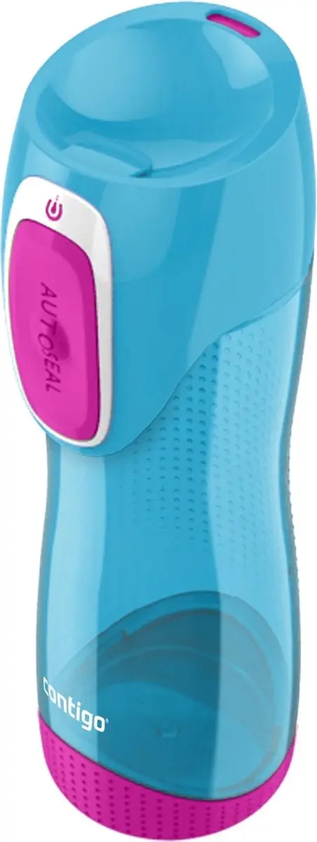 Contigo Swish Autoseal drinkfles kinderen 500ml - Sky Blue - afbeelding 2 van 6