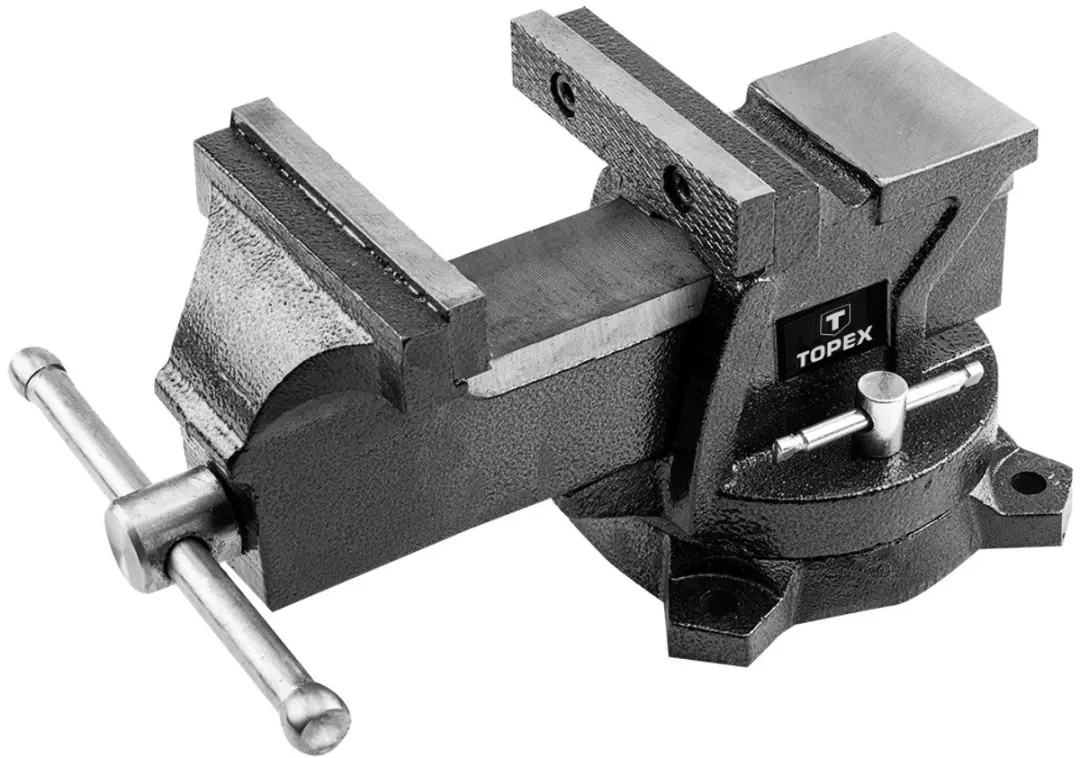 Topex Draaibare Bankschroef 07A212 - 125mm - Grijs - afbeelding 2 van 6