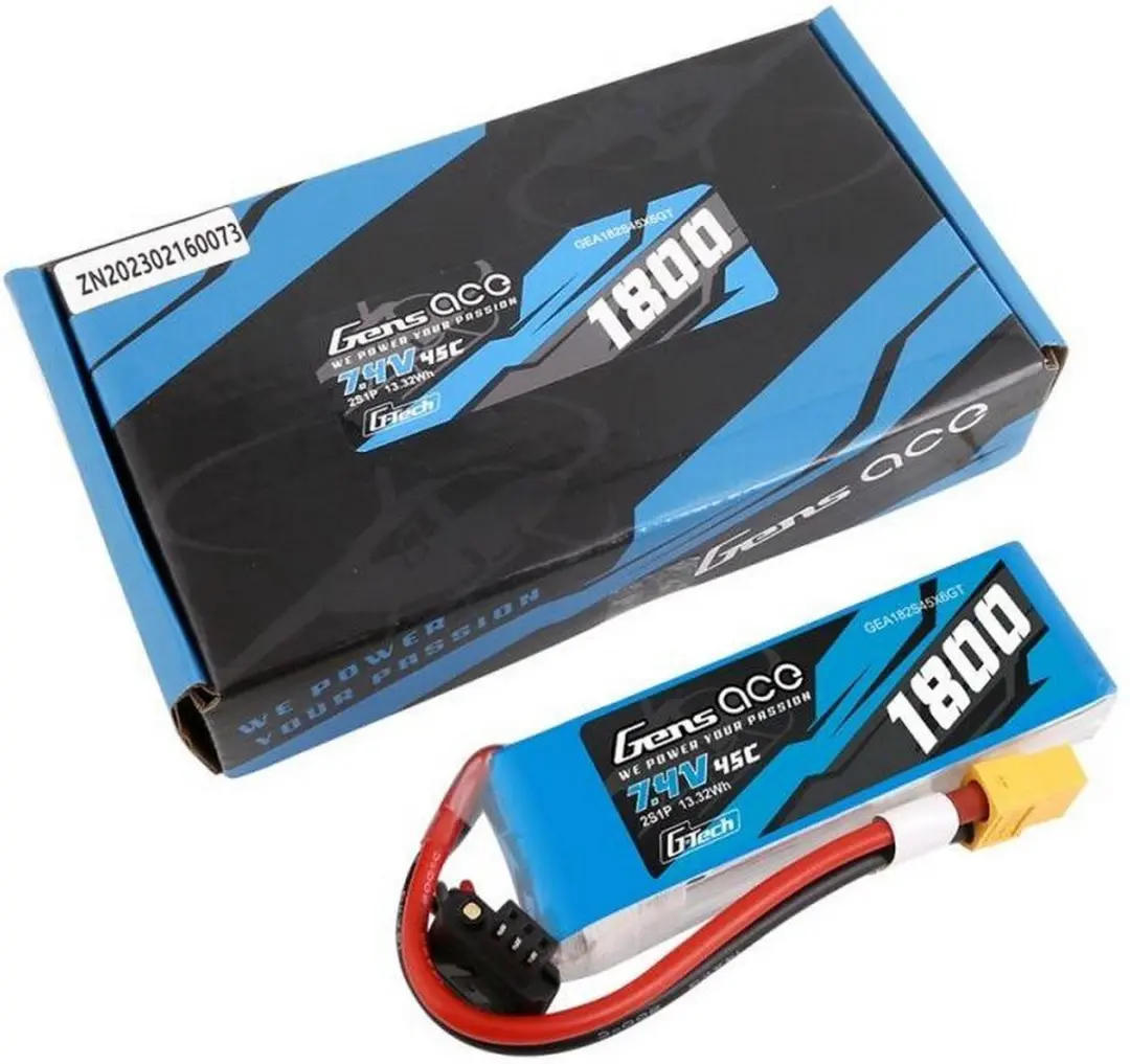 Gens Ace LiPo-accu GEA182S45X6GT - 1800mAh 7.4V 45C - afbeelding 5 van 6