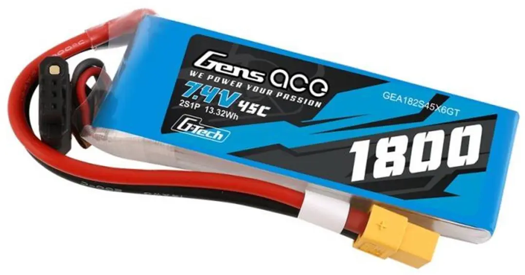 Gens Ace LiPo-accu GEA182S45X6GT - 1800mAh 7.4V 45C - afbeelding 6 van 6