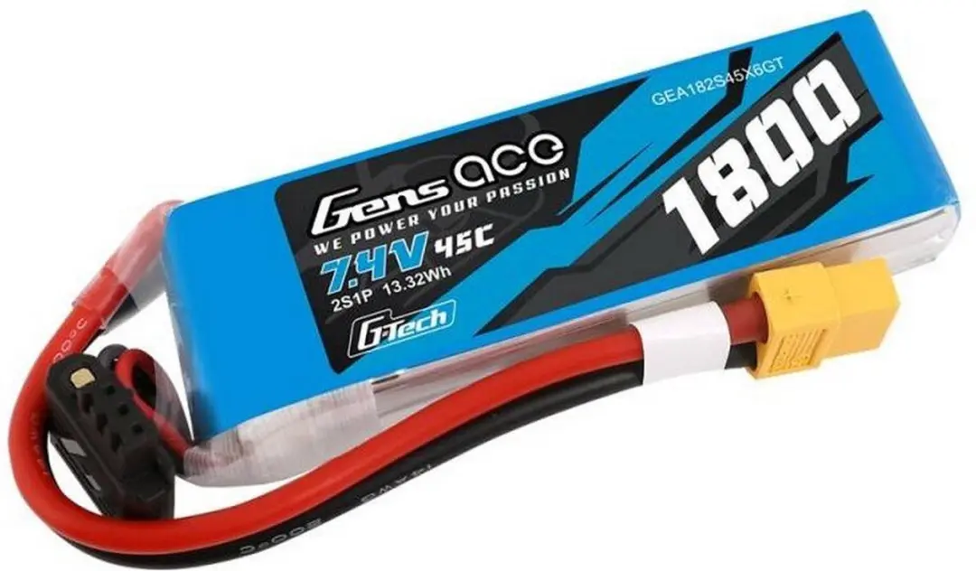 Gens Ace LiPo-accu GEA182S45X6GT - 1800mAh 7.4V 45C - afbeelding 4 van 6