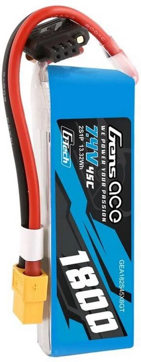 Gens Ace LiPo-accu GEA182S45X6GT - 1800mAh 7.4V 45C - afbeelding 2 van 6