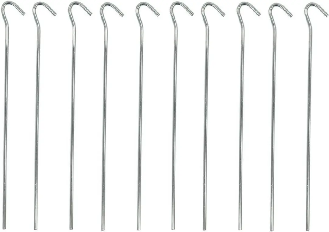 Pro Plus Tentharingen - 10x stuks - metaal - open oog - 25 cm - Rotspennen - grondpennen
