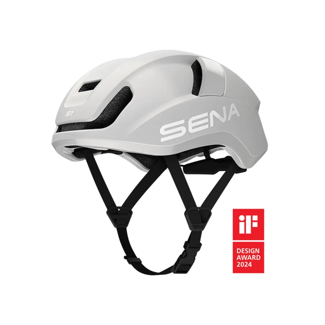 Sena S1 Smart Cycling Helm S1-MW00M - Mat Wit - M - afbeelding 4 van 6