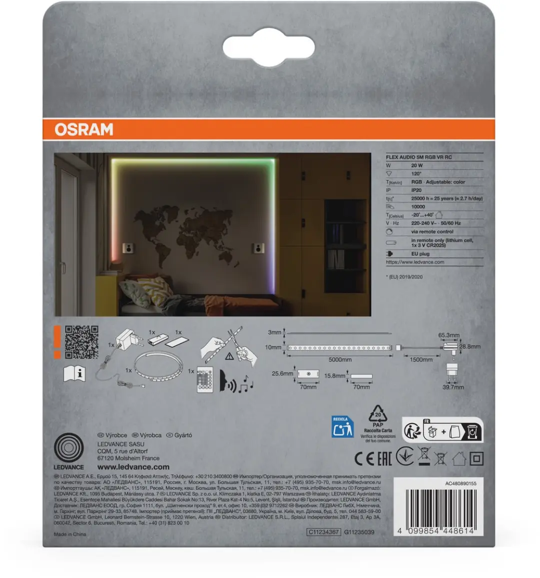 Osram Homelighting LED-strip 230V RGB - afbeelding 6 van 6
