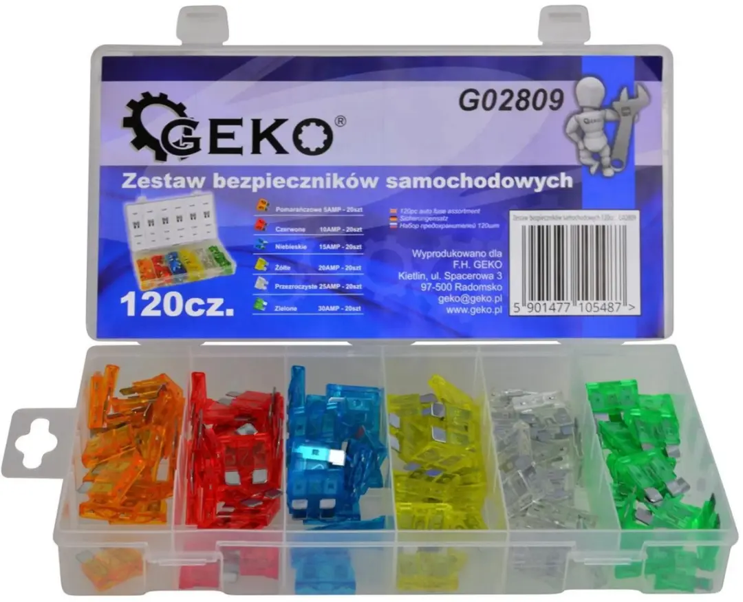 GEKO Auto Zekeringenset Mini 120 Stuks