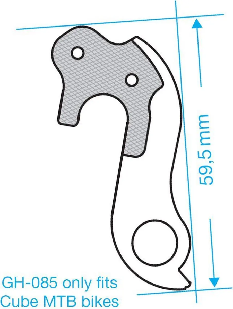 Union GH-085 Derailleurpad - Aluminium - Cube - afbeelding 6 van 6