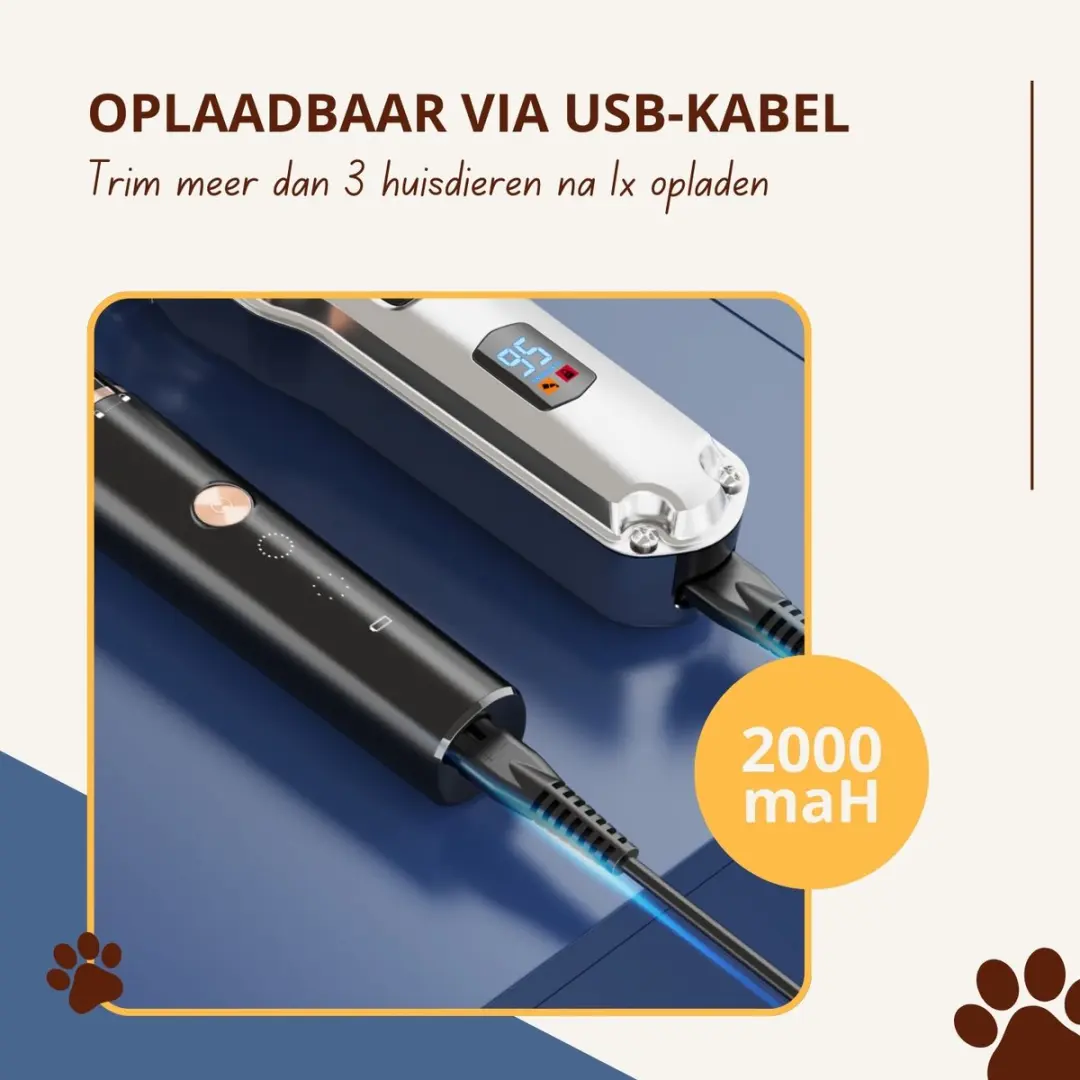 Oneisall RFC-676+P20 Hondentondeuse - Zilver/Zwart - afbeelding 4 van 6