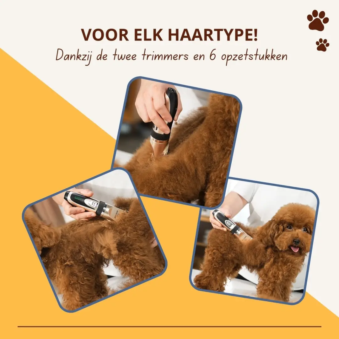 Oneisall X2+N5 Huisdierentondeuse Set - Goud en Wit - afbeelding 3 van 6