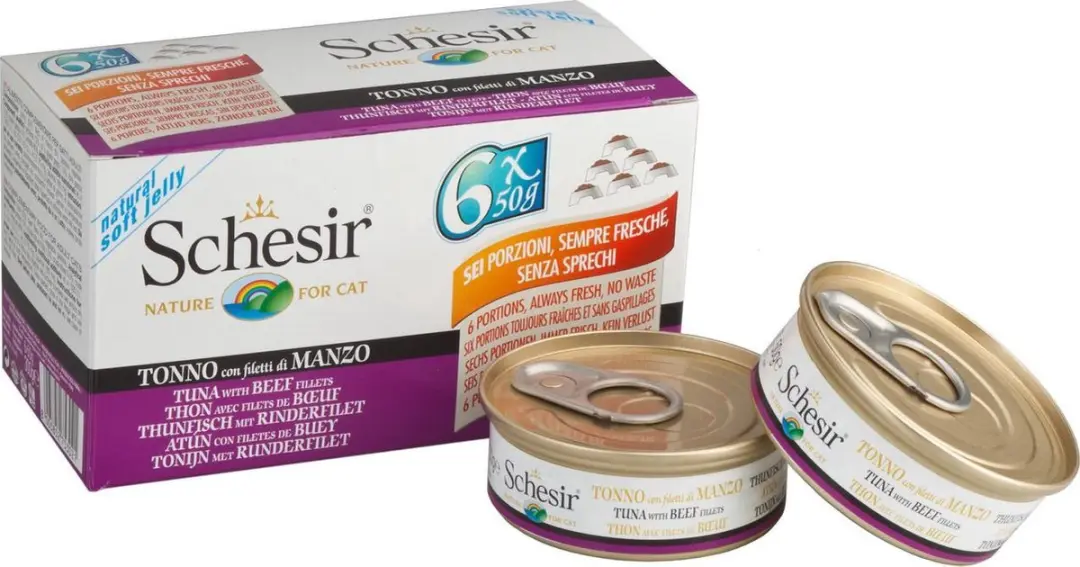 Schesir Nat Kattenvoer Mix Smaken - 24x50g - afbeelding 6 van 6