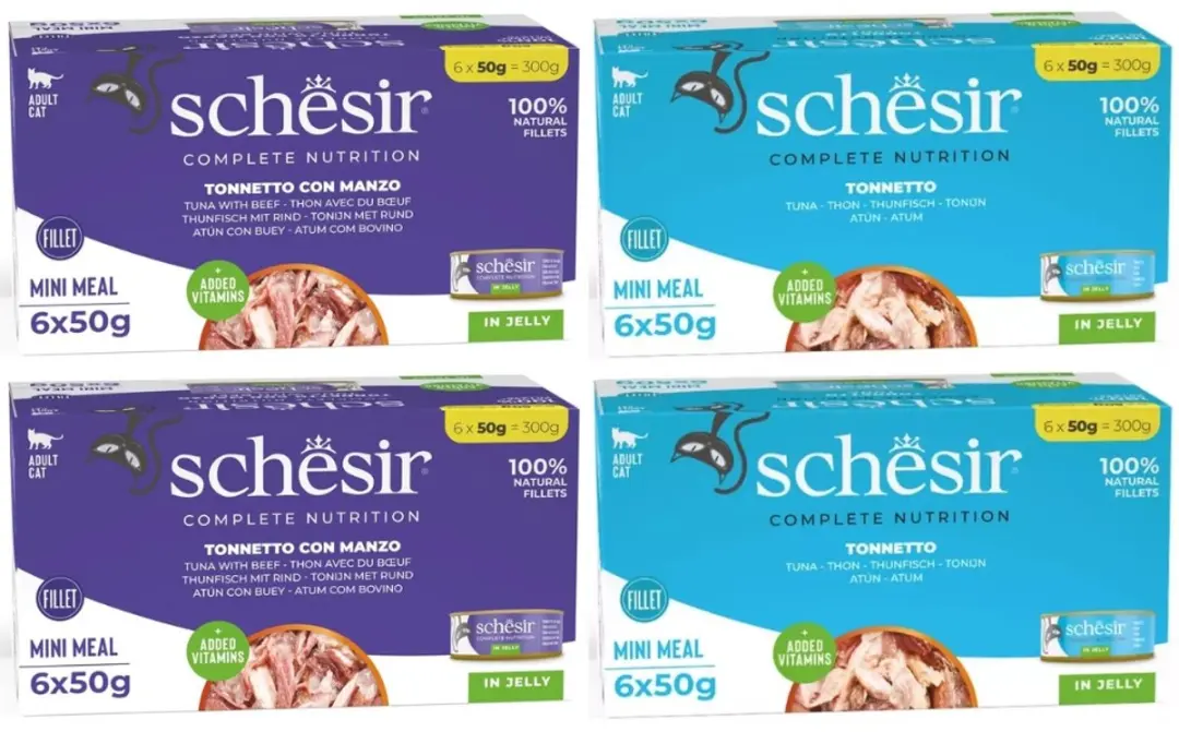 Schesir Nat Kattenvoer Mix Smaken - 24x50g - afbeelding 2 van 6