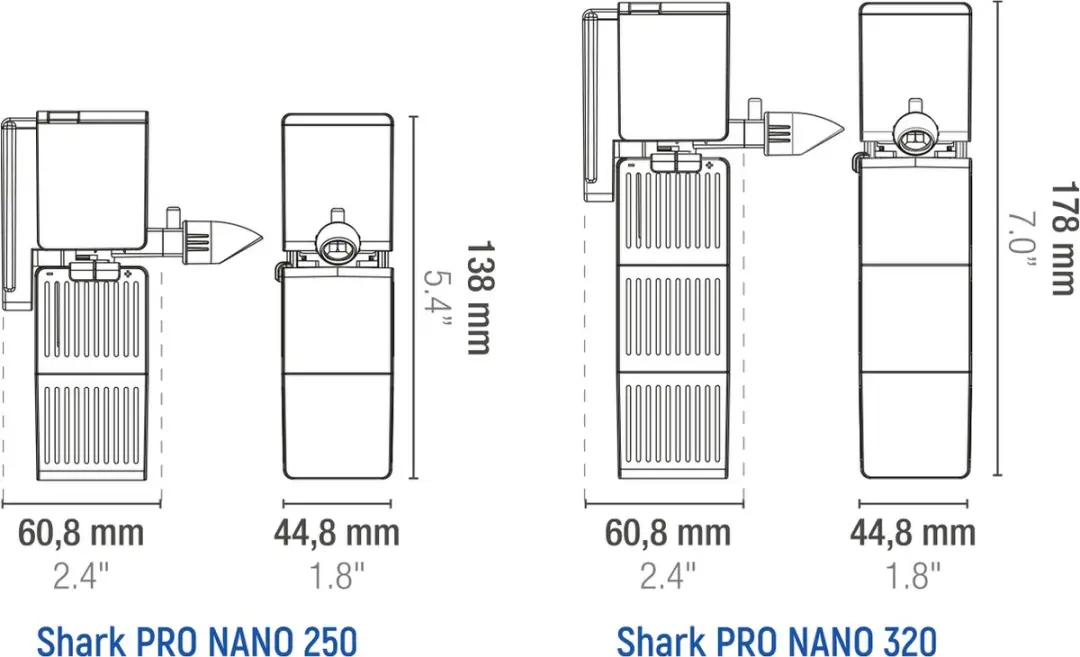 Sicce Shark Pro Nano 320 Interne Filter - afbeelding 6 van 6
