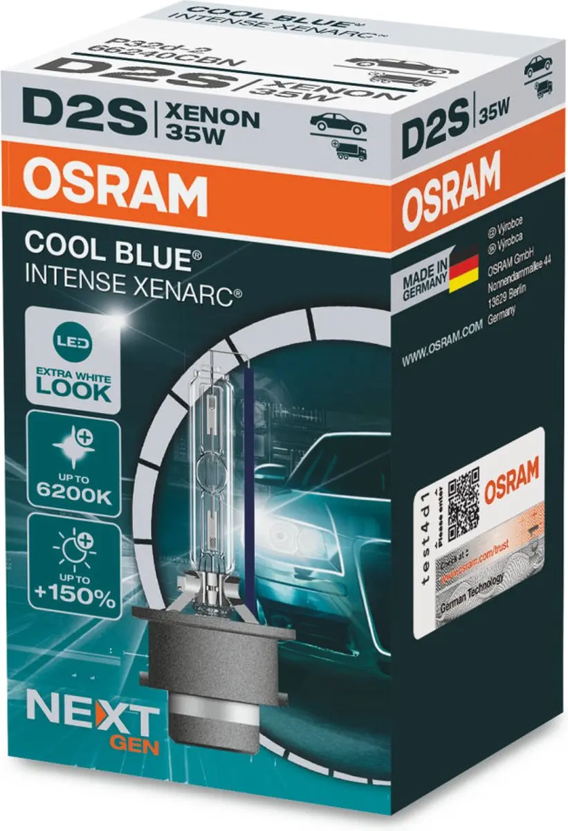 Osram Xenarc Cool Blue 66240CBN Xenonlamp D2S - 35W - afbeelding 2 van 4