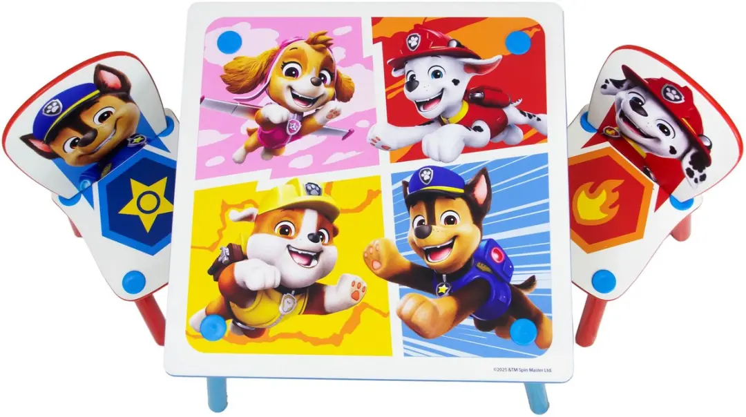PAW Patrol Kindertafel met 2 stoeltjes - 63x63x45cm - afbeelding 2 van 5