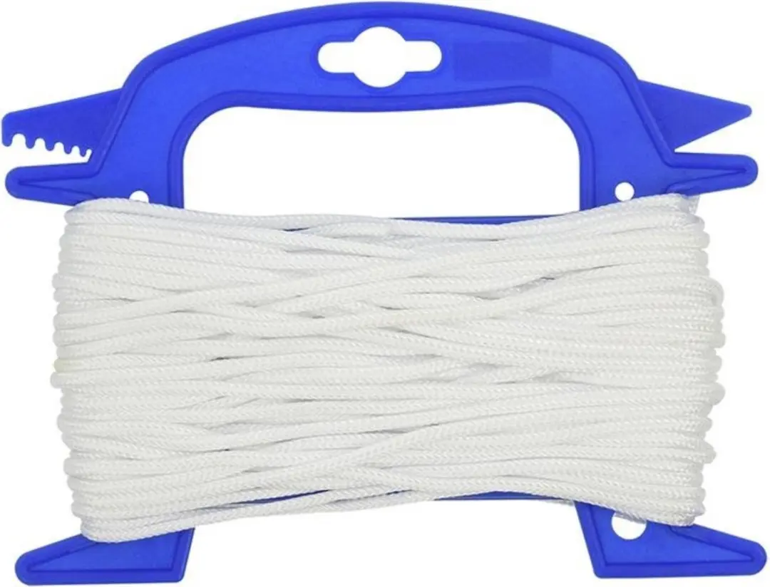 ProPlus Scheerlijn - 20 meter - wit - op haspel - 4 mm dikte - Voor tenten, luifels en windscherme