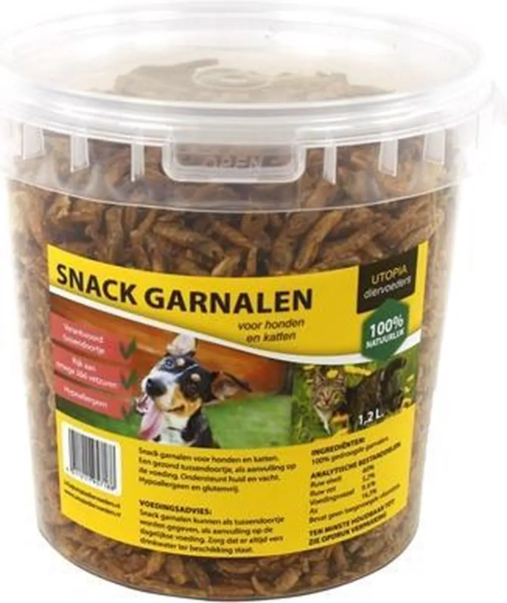 Utopia Gedroogde Snack Garnalen voor Hond en Kat - afbeelding 2 van 2