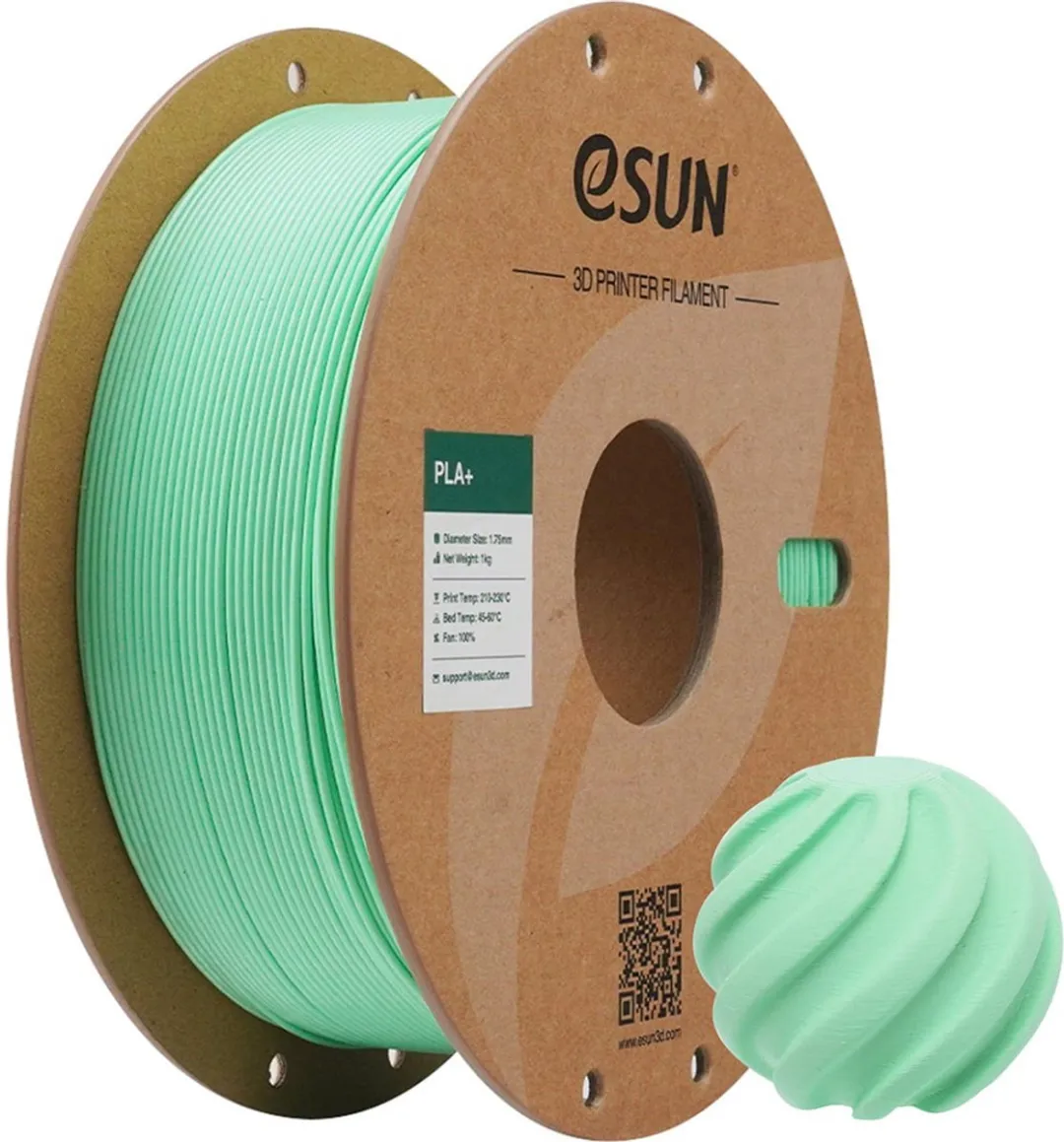 ESUN PLA+ Filament 1.75mm Mintgroen 1kg
