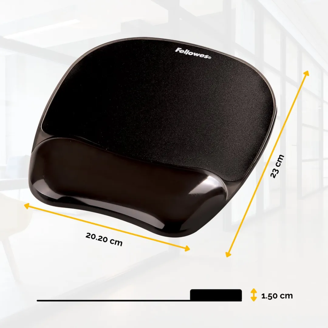 Fellowes Crystals Muismat met polssteun - Zwart - afbeelding 6 van 6