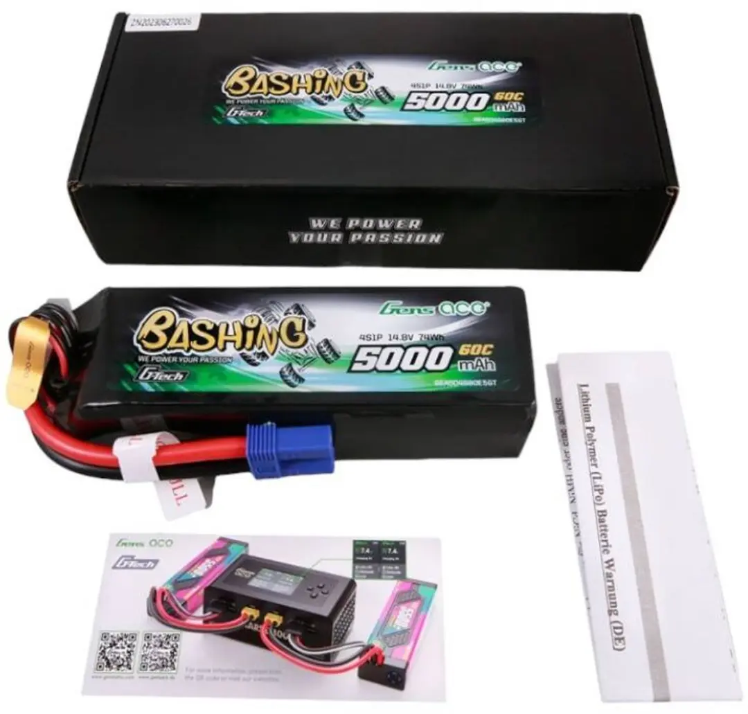 Gens Ace GEA504S60E5GT LiPo Accu 5000mAh 14,8V 60C EC5 - afbeelding 3 van 6