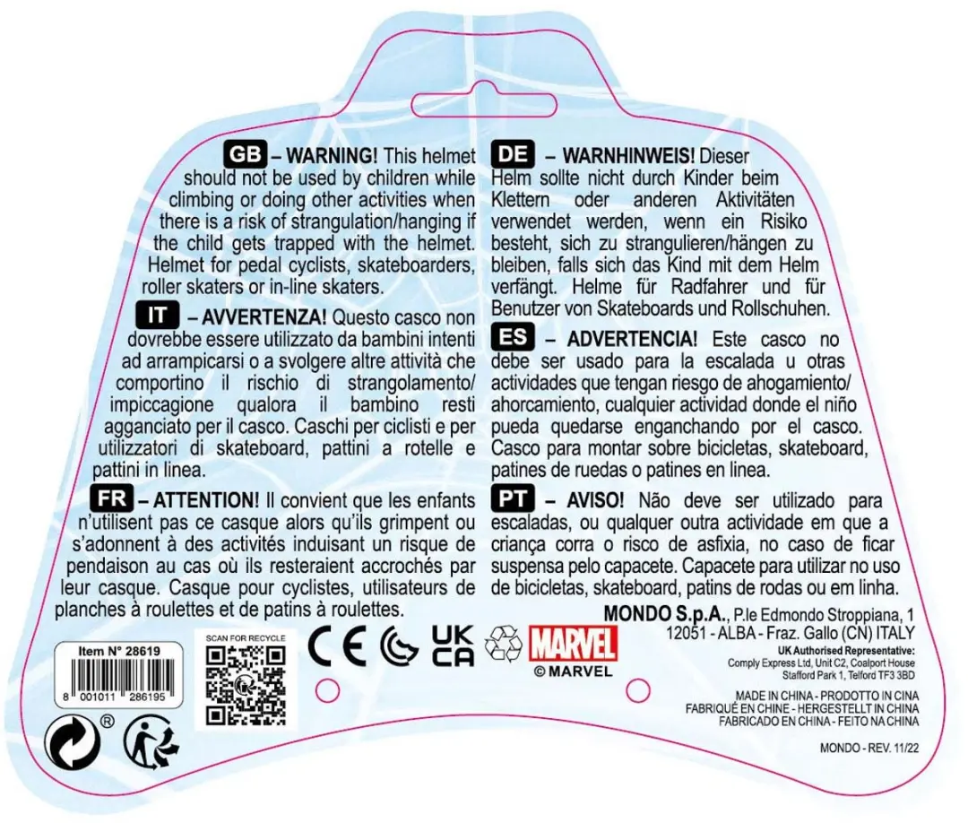 Mondo Spider-Man Kinderfietshelm