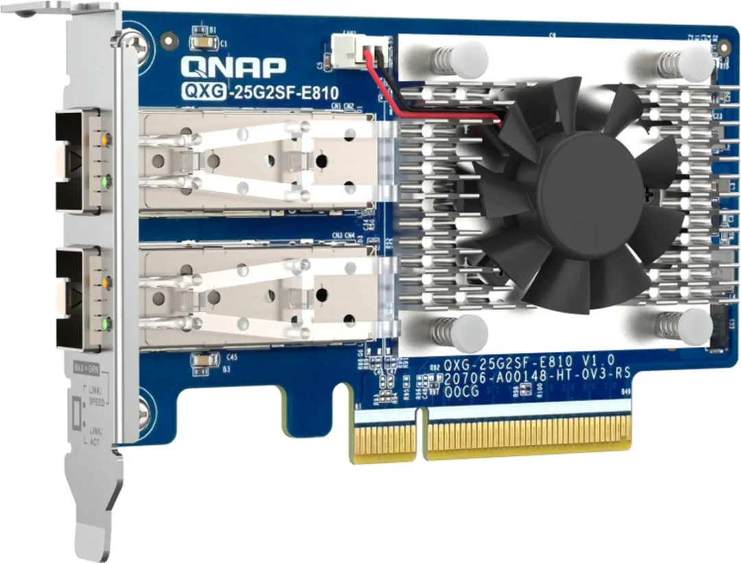 QNAP QXG-25G2SF-E810 Netwerkkaart 25Gbps - Groen