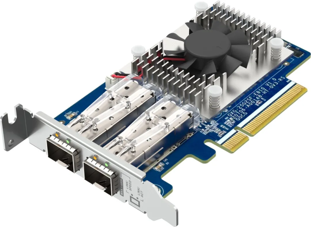QNAP QXG-25G2SF-E810 Netwerkkaart 25Gbps - Groen