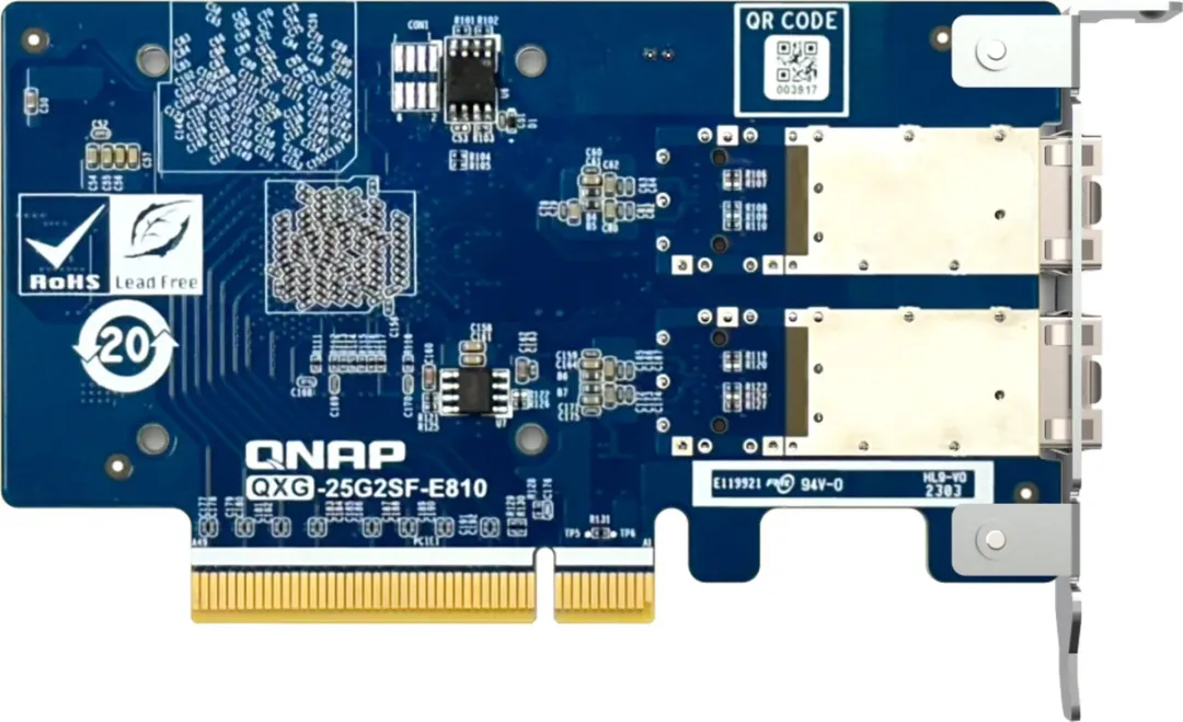 QNAP QXG-25G2SF-E810 Netwerkkaart 25Gbps - Groen - afbeelding 6 van 6