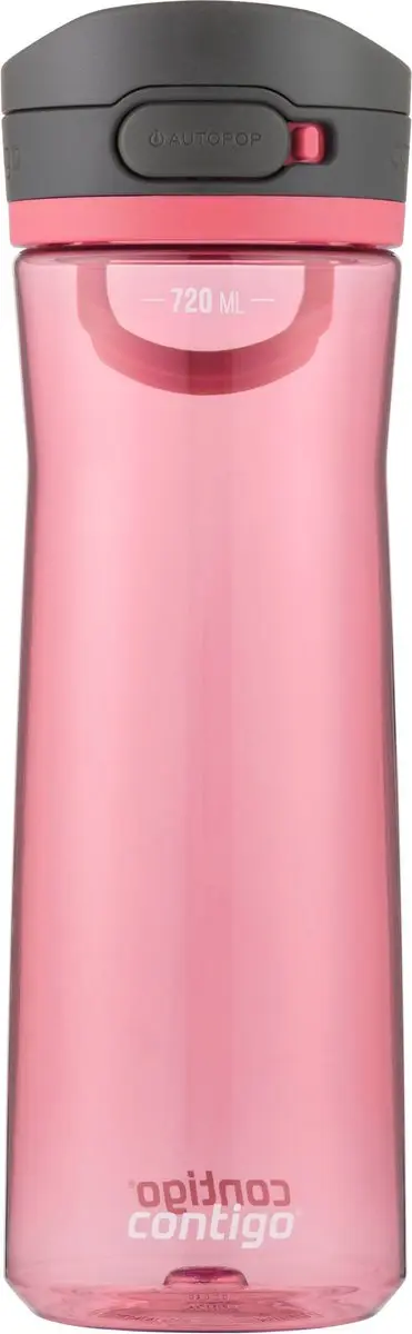 Contigo Jackson Autoseal waterfles, grote BPA-vrije waterfles, 100% lekvrij en vaatwasserbestendig, outdoor sportfles voor fietsen, joggen, wandelen, werk, school, 720 ml | Frosted Rose
