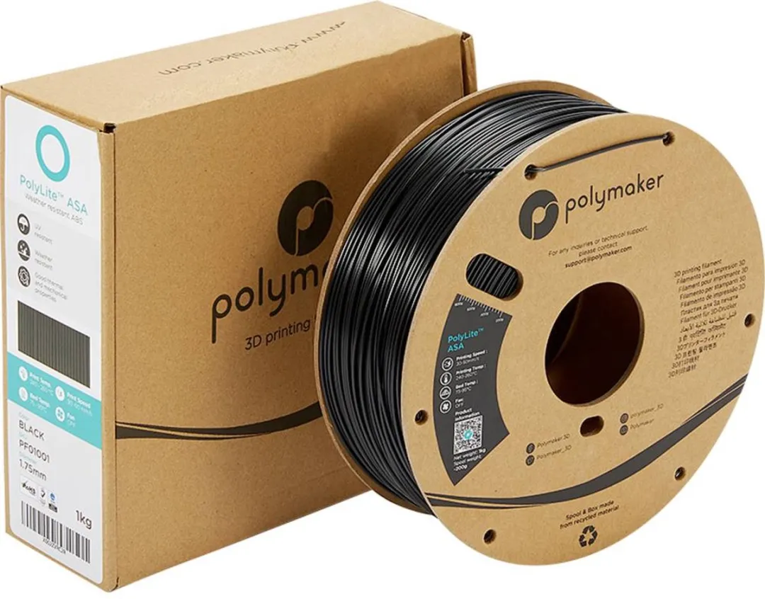 Polymaker PolyLite ASA Filament 1.75mm 1000g - Zwart
