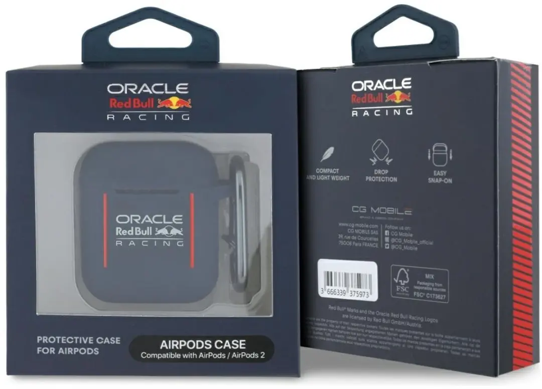 Red Bull Siliconen Hoesje voor AirPods 1/2 - Blauw - afbeelding 3 van 4