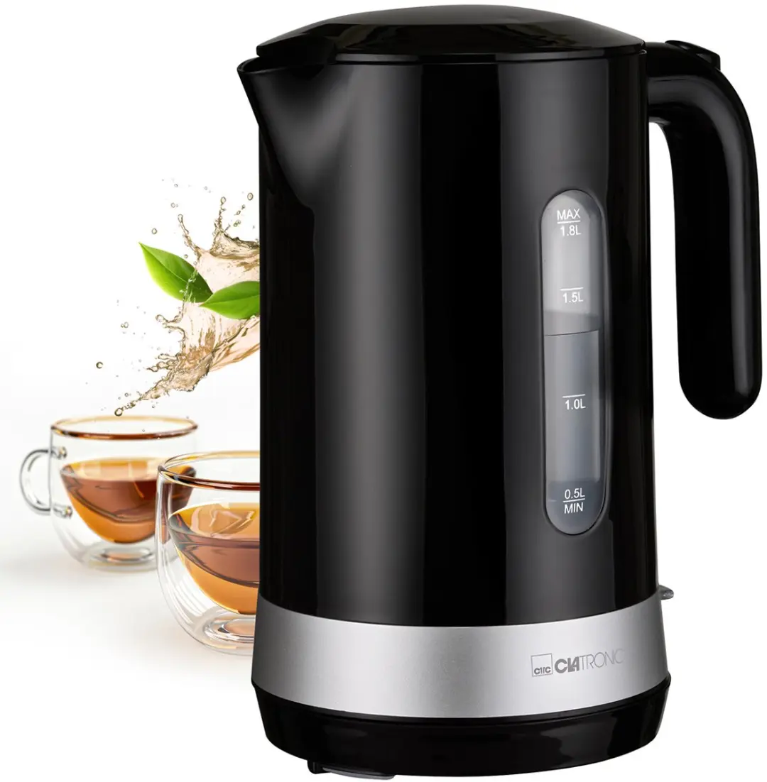Clatronic WK 3840 Waterkoker - 1.8 liter - 2200W - Zwart - afbeelding 2 van 6