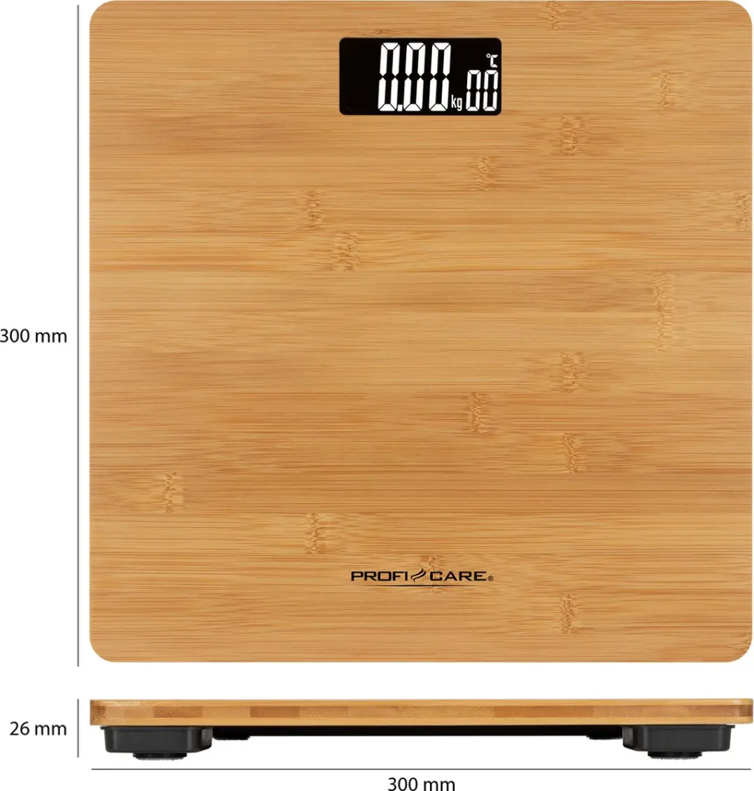 Clatronic ProfiCare PW 3103 Personenweegschaal - Bamboe - 180kg - afbeelding 3 van 6