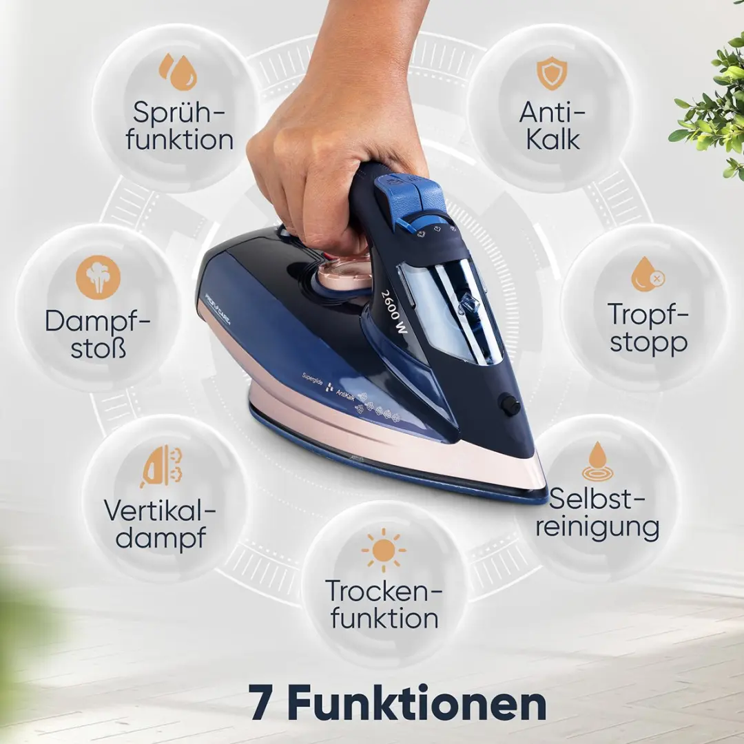 Clatronic ProfiCare PC-DB 3126 Stoomstrijkijzer - 2600W - afbeelding 5 van 6