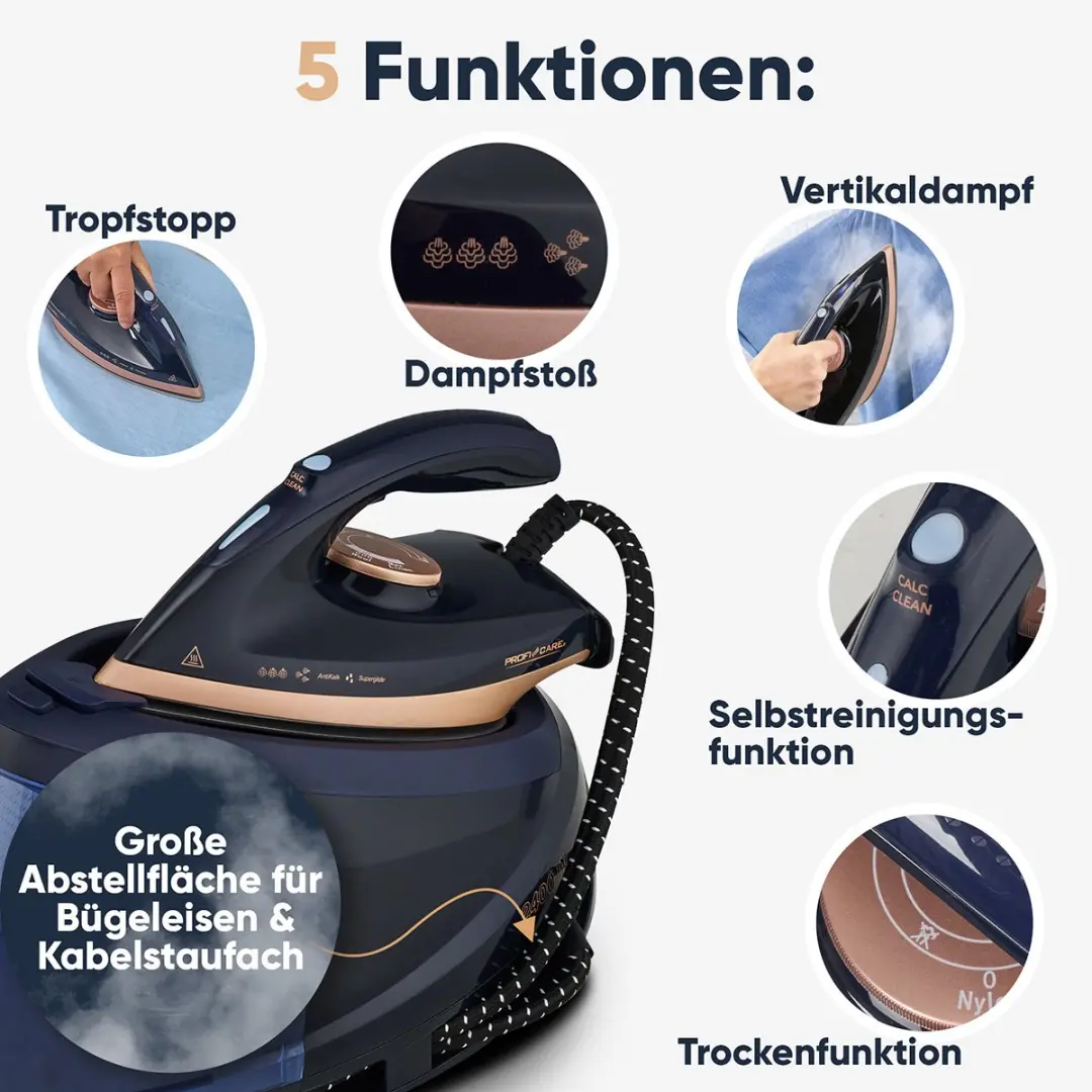 Clatronic ProfiCare DBS 3127 Stoomstrijkstation - 2400W - afbeelding 3 van 6