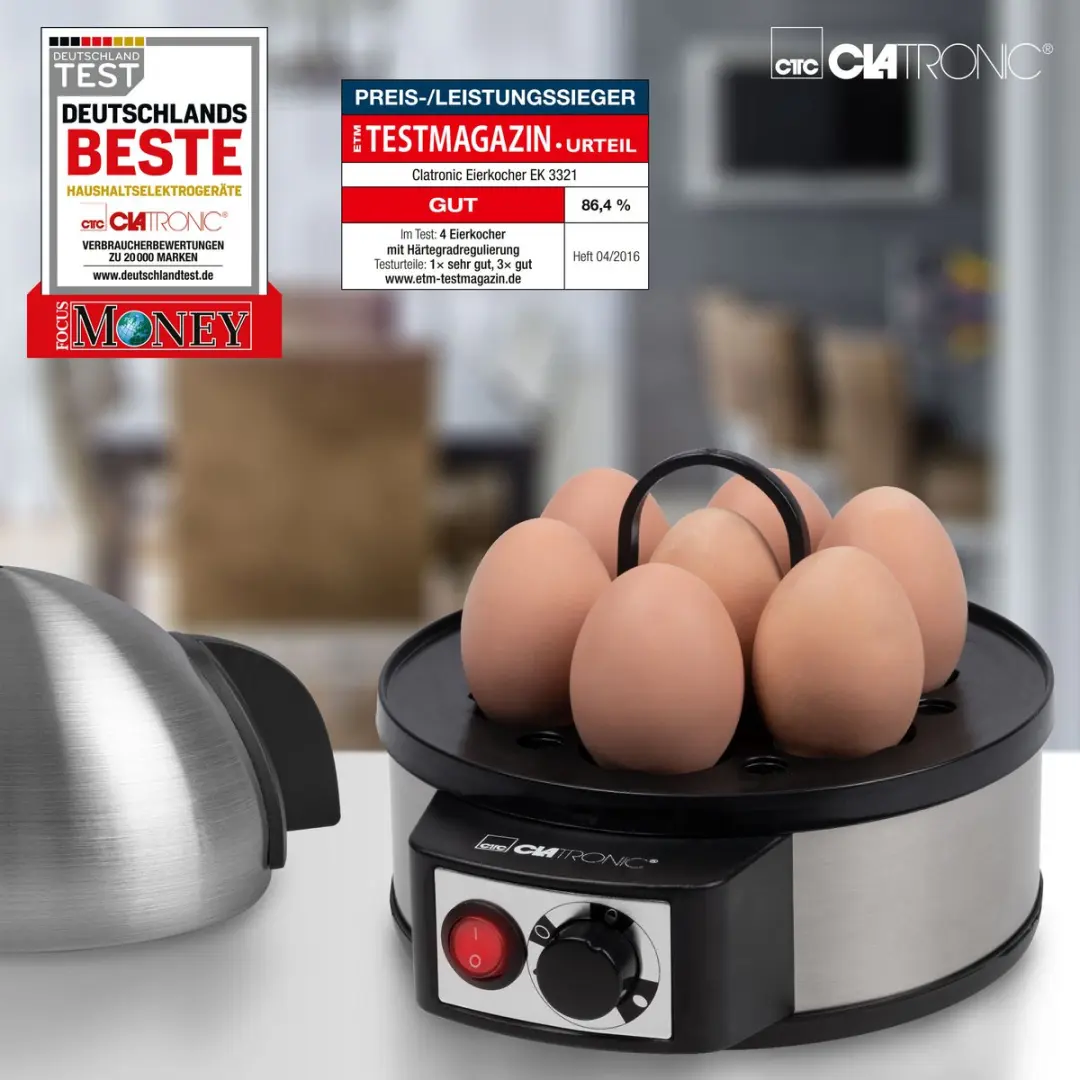 Clatronic EK 3321 Eierkoker - 400W - 7 eieren - afbeelding 2 van 6