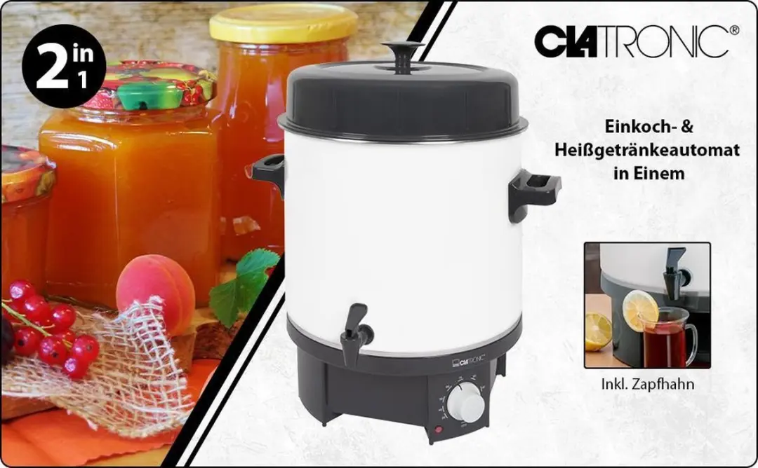 Clatronic EKA 3338 Inmaakmachine - 25L - 1800W - afbeelding 4 van 6