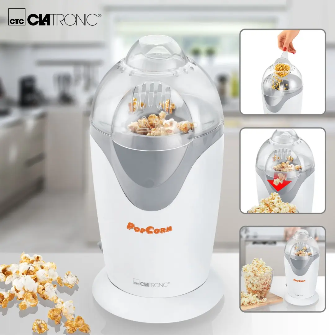 Clatronic PM 3635 Popcornmachine - 1200W - Wit - afbeelding 3 van 6