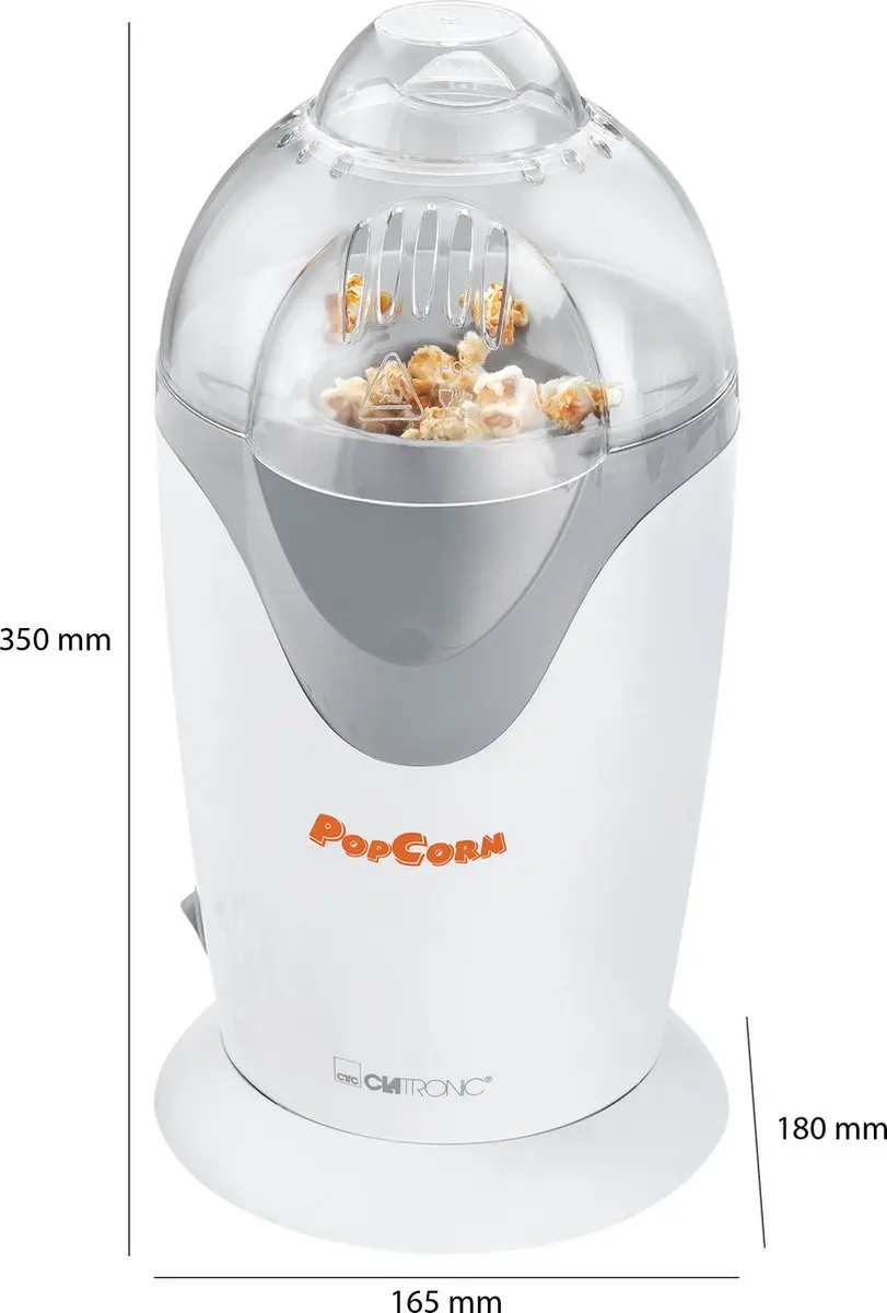 Clatronic PM 3635 Popcornmachine - 1200W - Wit - afbeelding 4 van 6