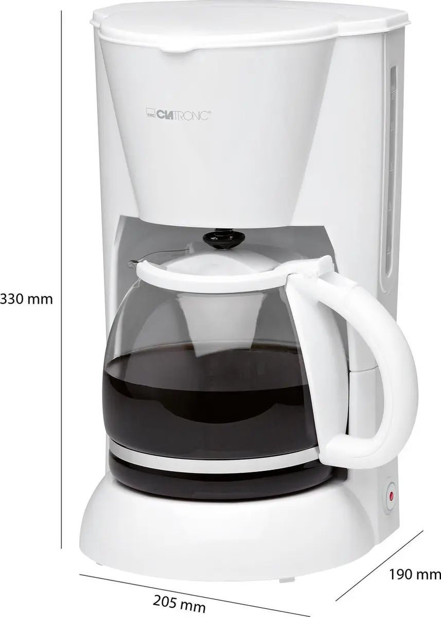Clatronic KA3473 Koffiezetapparaat 900W - 1.5L - Wit - afbeelding 4 van 5